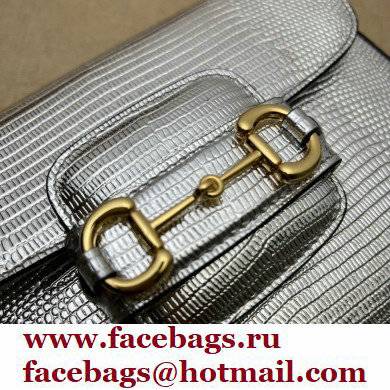 Gucci Horsebit 1955 lizard mini Shoulder bag 675801 Silver 2022