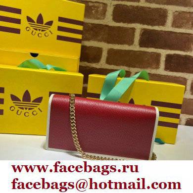 Gucci x Adidas 1955 Horsebit Wallet with Chain Bag 621892 leather Red 2022