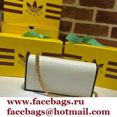 Gucci x Adidas 1955 Horsebit Wallet with Chain Bag 621892 leather White 2022