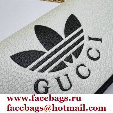 Gucci x Adidas 1955 Horsebit Wallet with Chain Bag 621892 leather White 2022