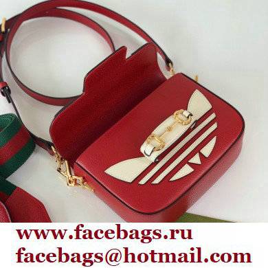 Gucci x Adidas Horsebit 1955 mini Shoulder bag 658574 Red 2022