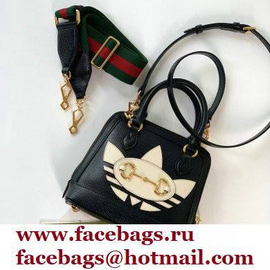 Gucci x Adidas Horsebit 1955 mini Top Handle bag 677212 Black 2022