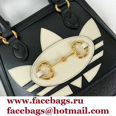 Gucci x Adidas Horsebit 1955 mini Top Handle bag 677212 Black 2022