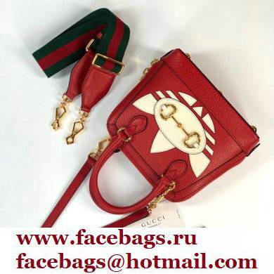 Gucci x Adidas Horsebit 1955 mini Top Handle bag 677212 Red 2022