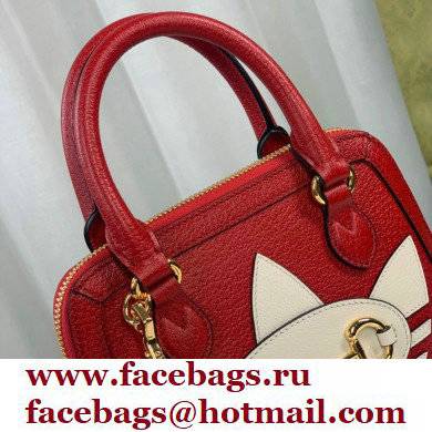 Gucci x Adidas Horsebit 1955 mini Top Handle bag 677212 Red 2022