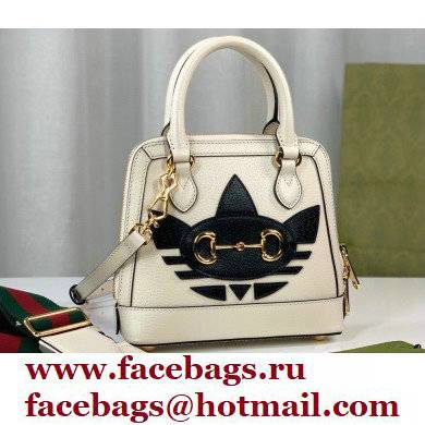 Gucci x Adidas Horsebit 1955 mini Top Handle bag 677212 White 2022