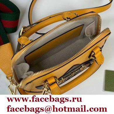 Gucci x Adidas Horsebit 1955 mini Top Handle bag 677212 Yellow 2022