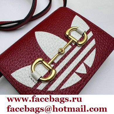 Gucci x Adidas card case with Horsebit Bag 702248 leather Red 2022