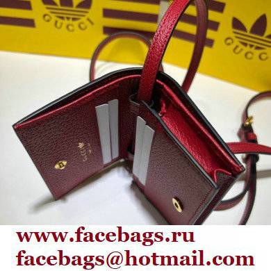 Gucci x Adidas card case with Horsebit Bag 702248 leather Red 2022