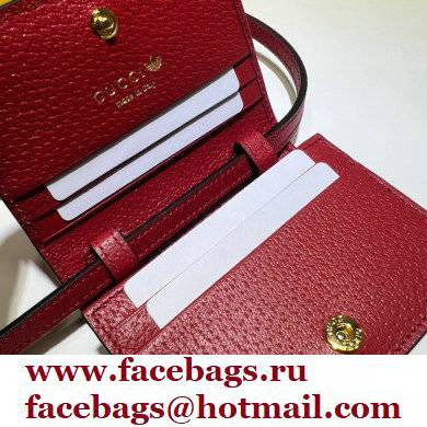 Gucci x Adidas card case with Horsebit Bag 702248 leather Red 2022