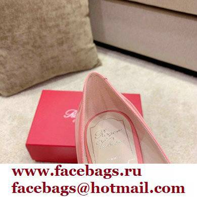 Roger Vivier Heel 2cm/6.5cm/8.5cm Viv' In The City Lacquered Buckle Ballerinas/Pumps Patent Pink