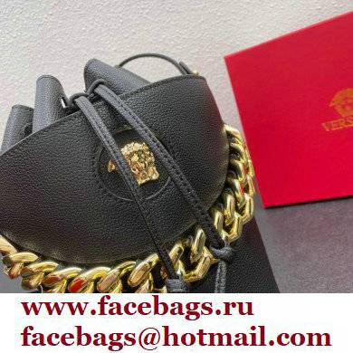 Versace La Medusa Chain Bucket Bag Black/Gold