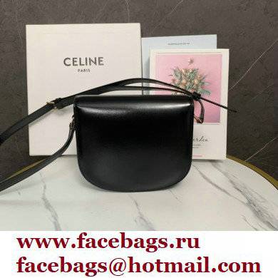 celine Teen Besace Triomphe in shiny calfskin Black