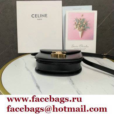 celine Teen Besace Triomphe in shiny calfskin Black