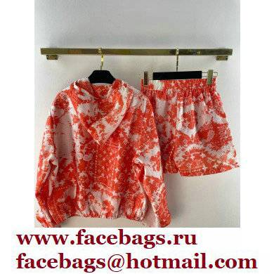 louis vuitton jacket and shorts red 2022